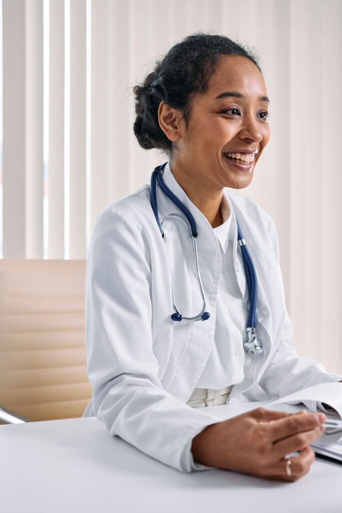 female doctor smiling